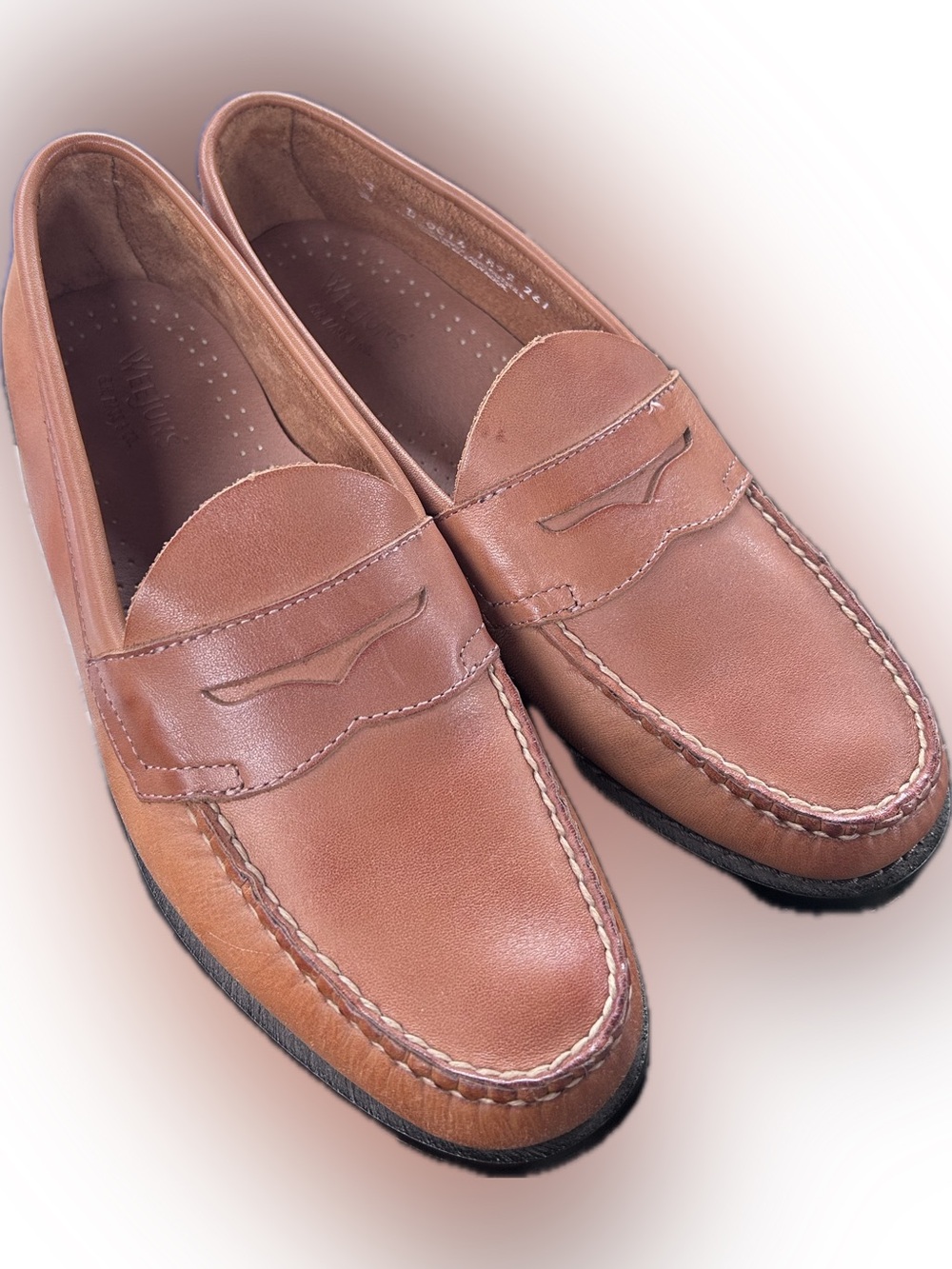 GH Bass Walter Weejuns Brown Leather Penny Loafers Old Money Grandpa Shoes 9D